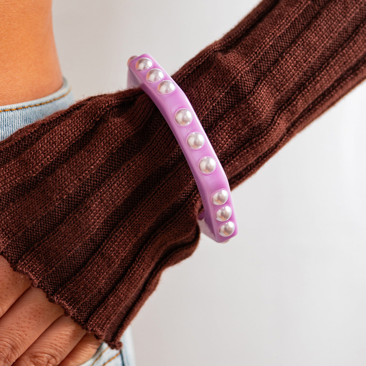 Wholesale sweet cool ins wind glitter wide bracelet